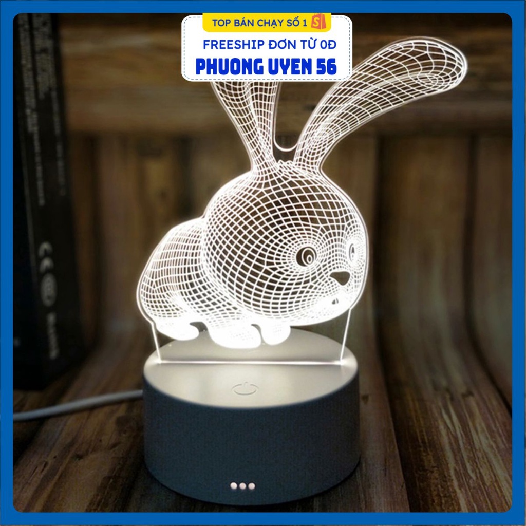 Đèn 3D Decor Mẫu Con Thỏ SDS1026
