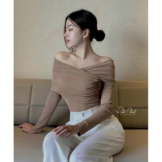 Áo trễ vai nơ ngực hot