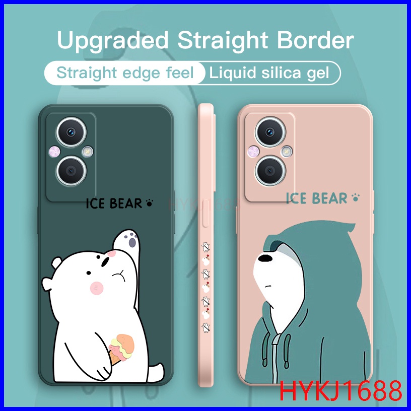 Ốp lưng OPPO Reno 8Z 5G ốp lưng OPPO Reno 7Z 5G Ốp Điện Thoại tpu Silicon Hình Gấu Và Mũ Cho OPPO Reno7 Z Reno8 Z Reno 7Z 8Z Reno 7 8 Z 5G HBX