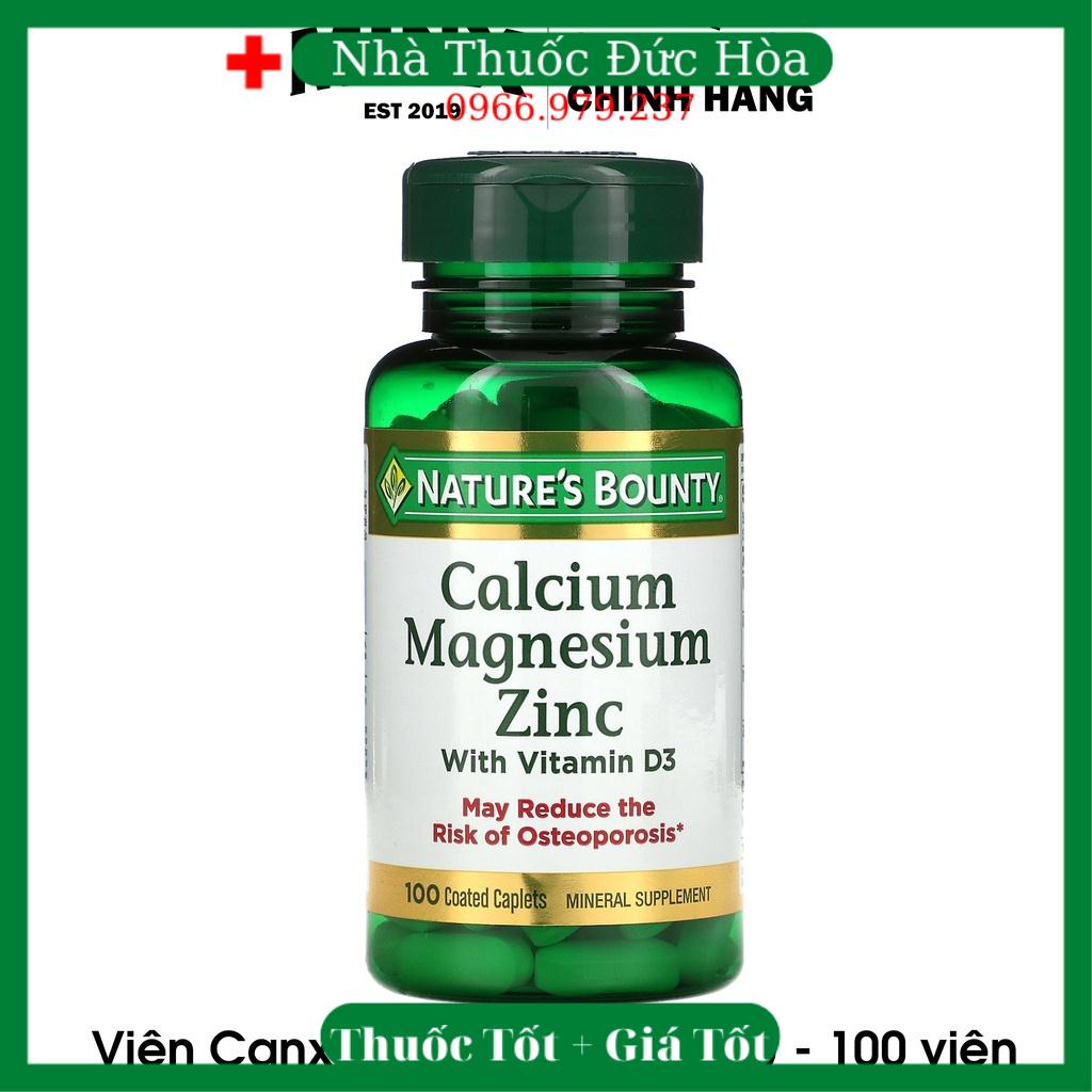 Viên uống Magie Canxi Kẽm 100 viên Nature Bounty - Bổ sung Calcium Magnesium Zinc Vitamin D3 Nature's - MINX Store T