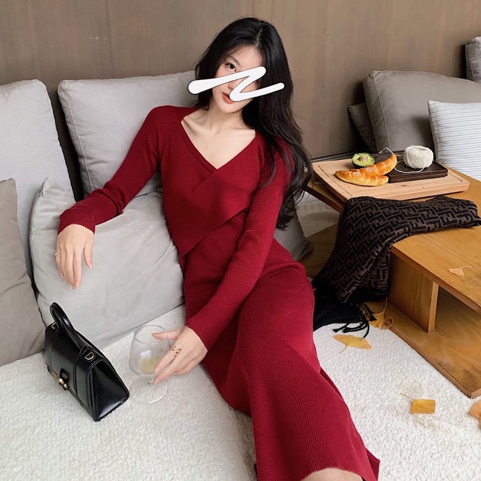 Áo Khoác Dệt Kim Dày Dặn Ôm Dáng Phong Cách Pháp Cổ Điển Hợp Thời Trang