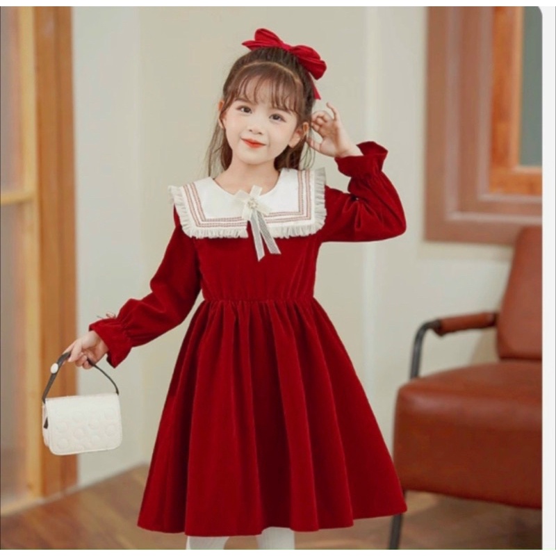 Váy nhung cao cấp cho bé gái size đại 15-35kg