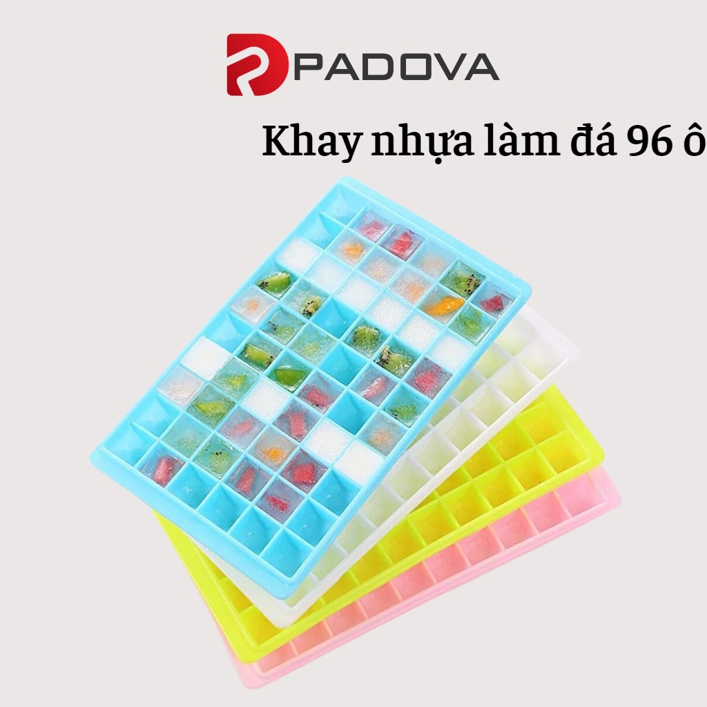 Khuôn Làm Đá Viên Kim Cương, Thạch Puding, Rau Câu 96 Ô Bằng Nhựa PADOVA 6868