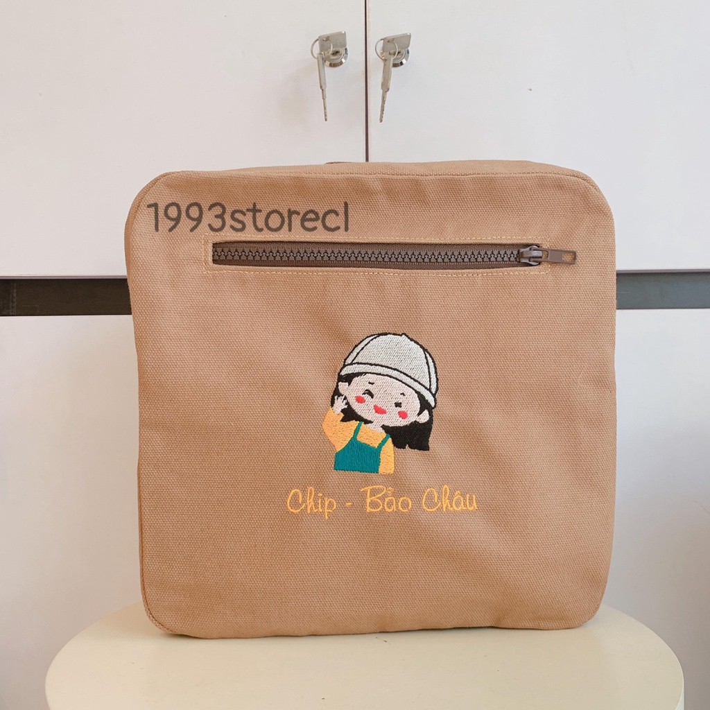 Balo thêu theo yêu cầu cho bé trai - bé gái đi học xinh xắn đáng yêu size 25x25cm