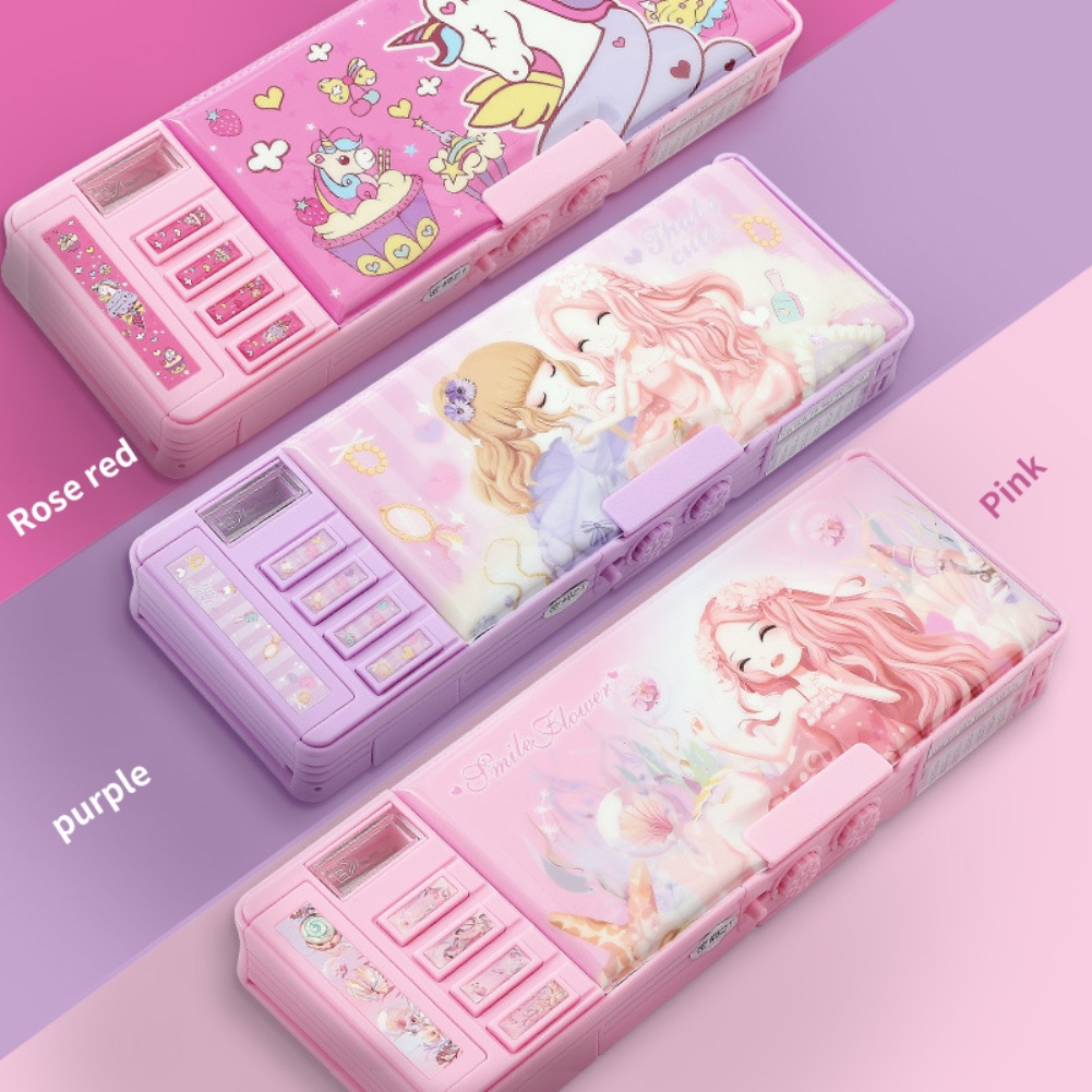 Hộp Bút Chì Đi Học Thiết Kế Kỳ Lân Đa Năng Cho Trẻ Em Có Khóa An Toàn Thông Minh Cho Bé Gái Royal1.vn