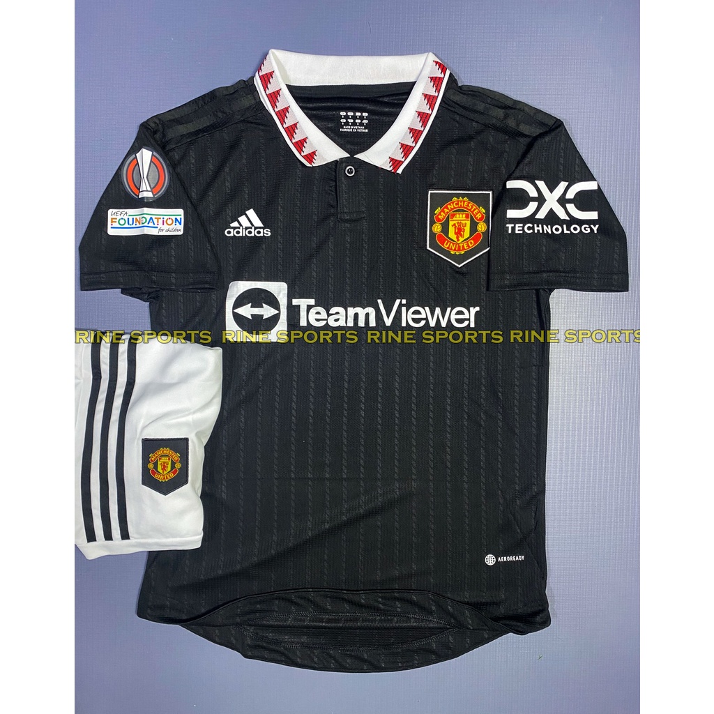 Bộ áo bóng đá Manchester United đen hàng Thailand 2022 – 2023 chuẩn thi đấu