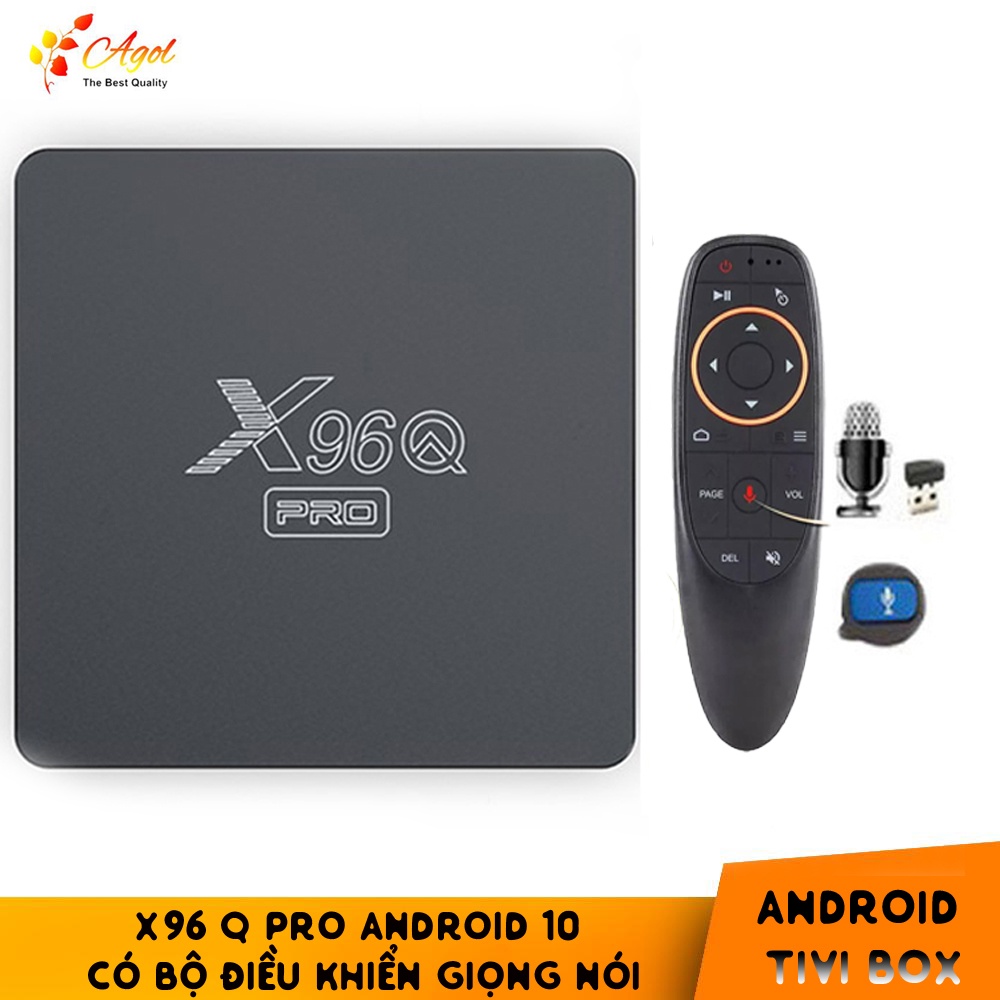 Android tivi X96Q pro có điều khiển giọng nói cử chỉ tay người dùng hỗ trợ tìm kiếm bằng tiếng việt Android 10