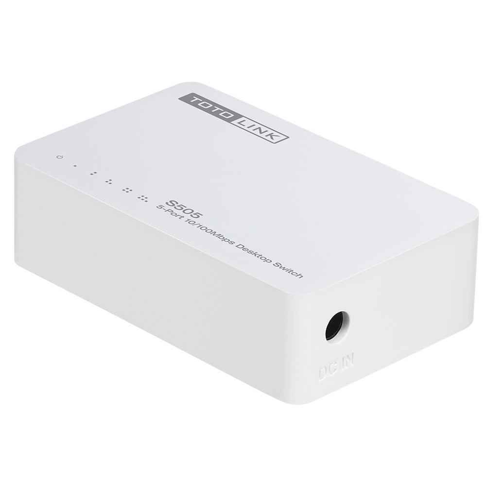 Bộ chia mạng 5 cổng tự nhận tốc độ 10/100Mbps TOTOLINK S505 switch dùng cho máy tính bàn- wifi chính hãng bảo hành 24 t