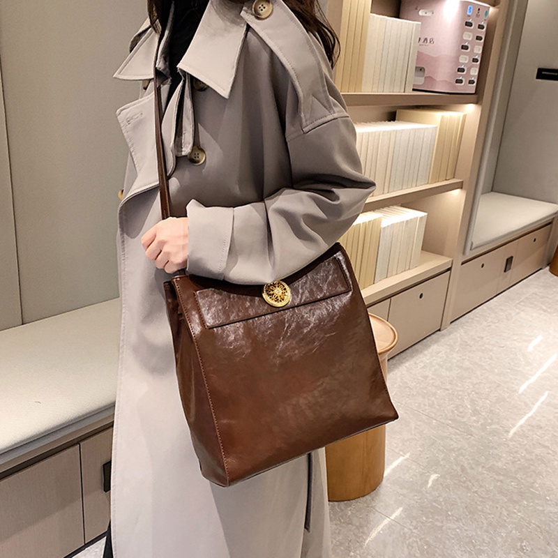 Túi Đeo Vai Cỡ Lớn Phong Cách retro Thời Trang Cho Nữ