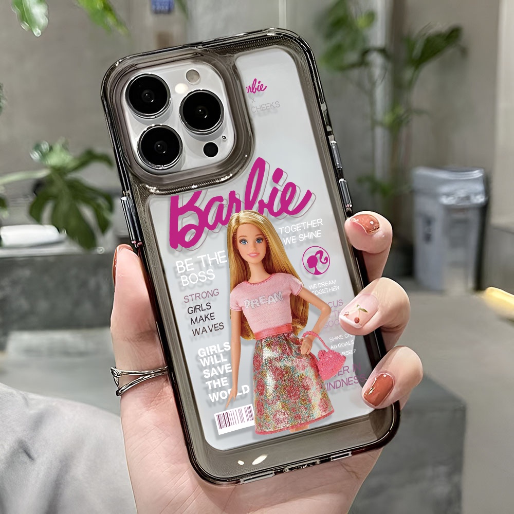 Ốp Điện Thoại Trong Suốt Hình Búp Bê Barbie Cho iphone 14ProMax 13 11 12 7Plus X XR XS Max