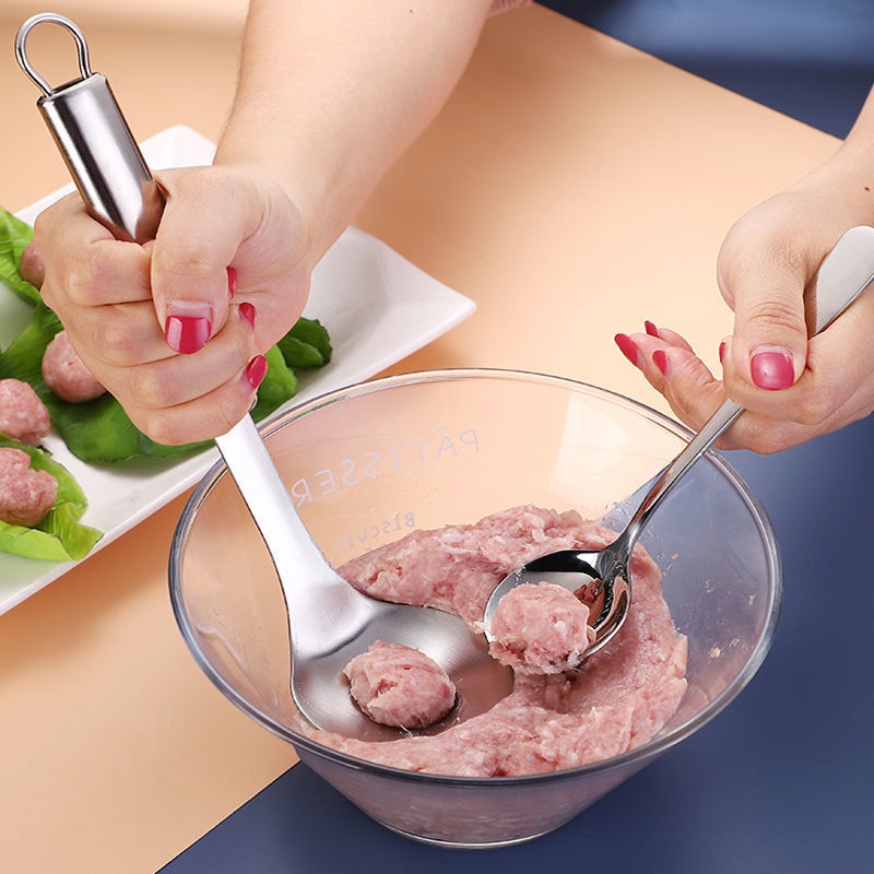Thìa / Muỗng Làm Thịt Viên, Cá Viên, Mọc... Dụng Cụ Làm Thịt Viên Bằng Inox Cao Cấp 88356