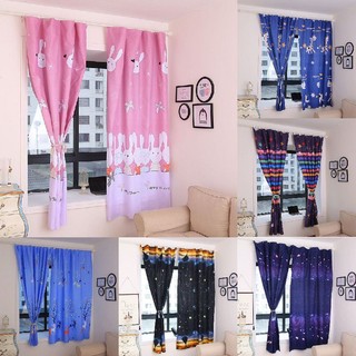 Rèm cửa sổ trang trí phòng khách in họa tiết dễ thương nhiều màu sắc