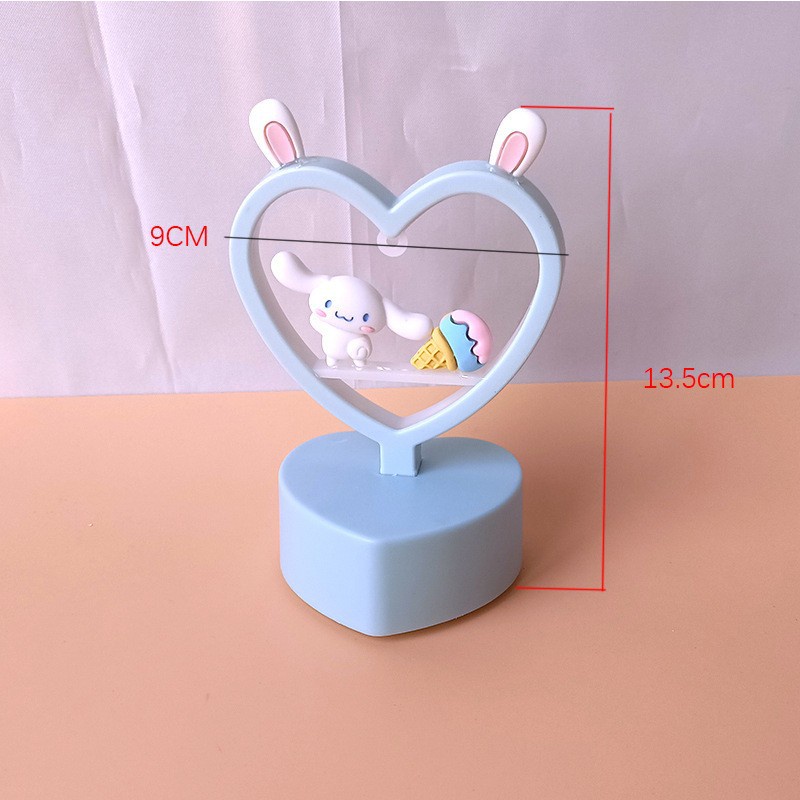 Sanrio Đồ Chơi Đèn Ngủ Để Bàn Mymelody Led Nghệ Thuật Hình Thỏ Cinnamoroll Tình Yêu Lãng Mạn Diy