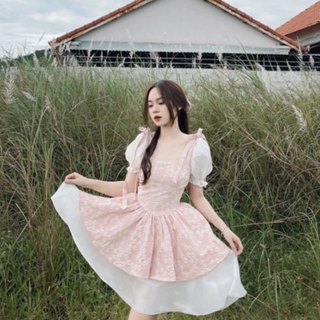 🩰VÁY THIẾT KẾ AERI GẤM HOA 🌸