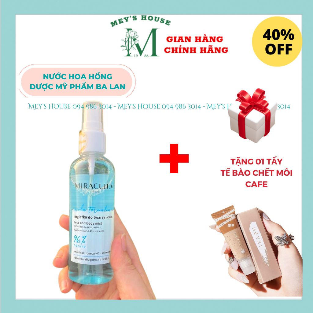 Toner Miraculum Thermal Water Face & Body Mist Dưỡng Ẩm Giúp Cân Bằng Da 200ml