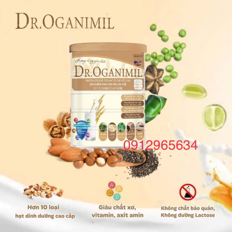 800g Sữa hạt Dinh dưỡng Dr. Organimilk cho mọi lứa tuổi bé đang phát triển người cần phục hồi sức khoẻ chính hãng