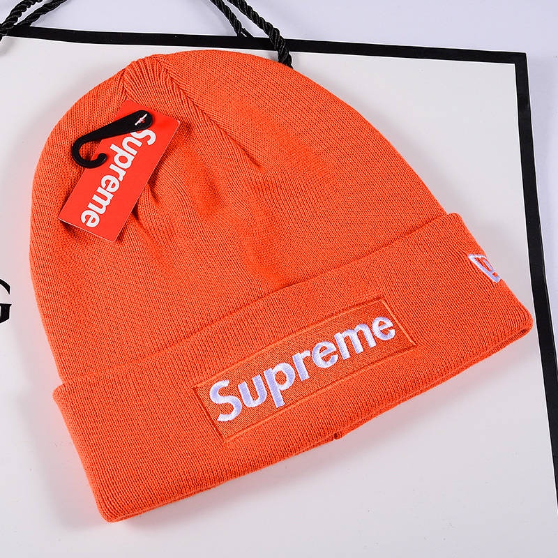 Fashion Brand Sup Knitted Hat Autumn and Winter Men's and Women's Hip Hop Embroidered Wool Hat Outdoor Keep Warm Sports Beanie Hat New Hat 6m2W