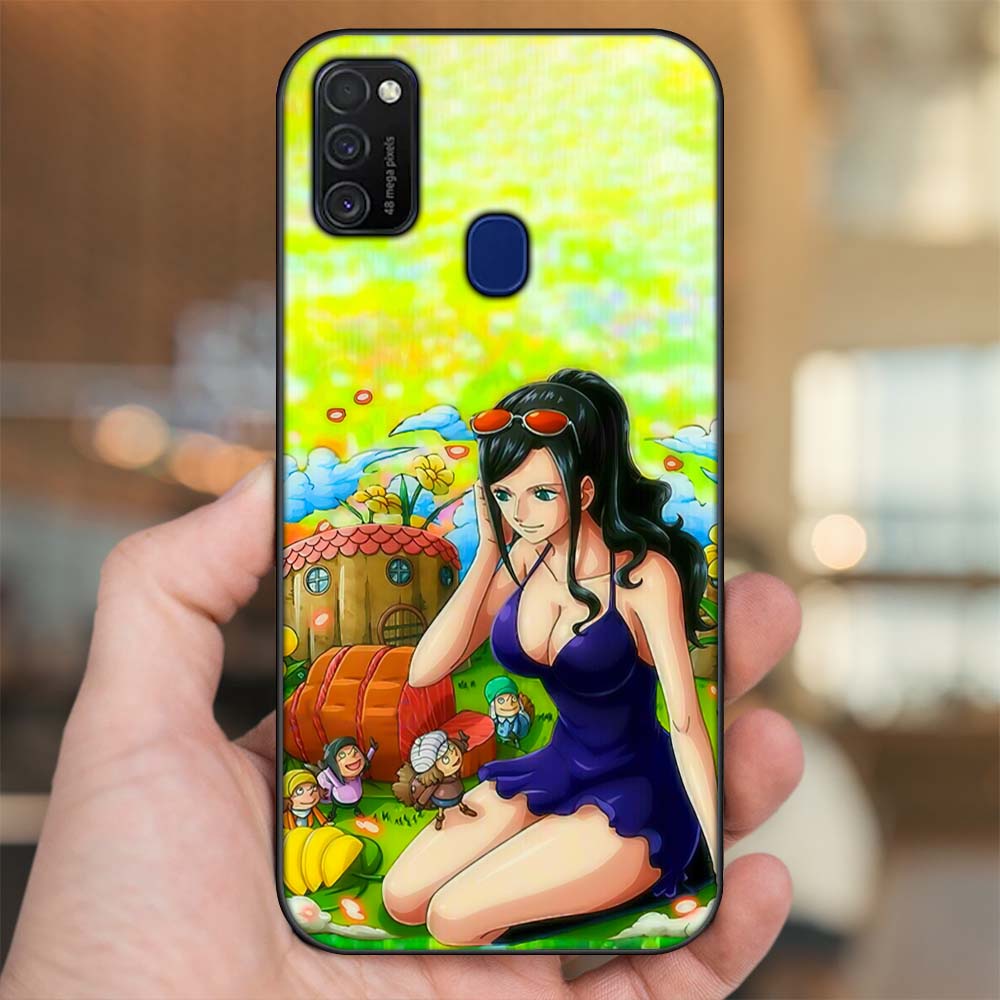 Ốp lưng Samsung M21, M30S viền đen in hình Nico Robin One Piece Đảo Hải Tặc