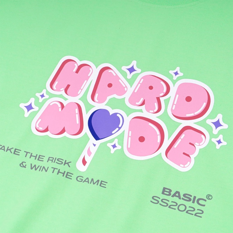 Áo thun nam nữ, Unisex tay lỡ local brand hardmode sweetcandy tee.cotton kiểu dáng oversize nam nữ