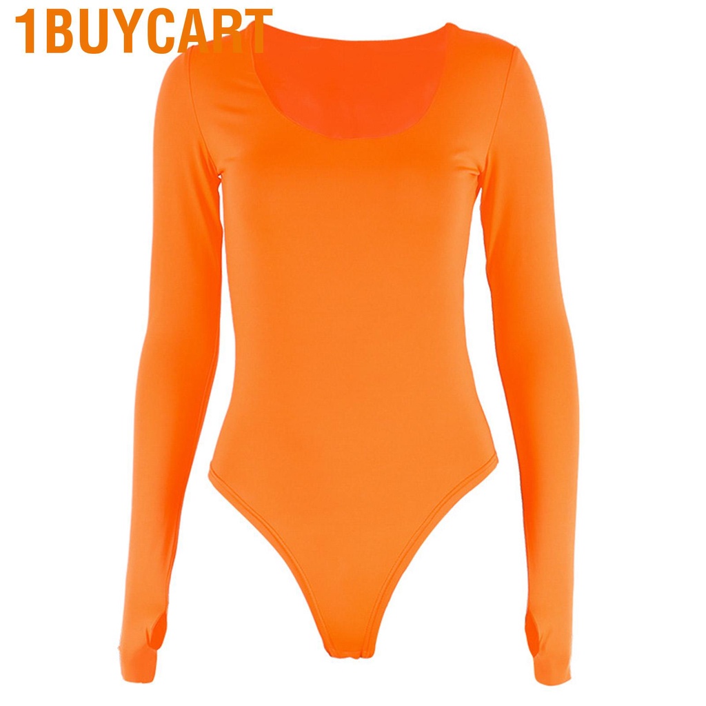 1buycart Women Long Sleeve Bodysuit Fashionable Charming Slim Fitting Body Leotard for Dancing