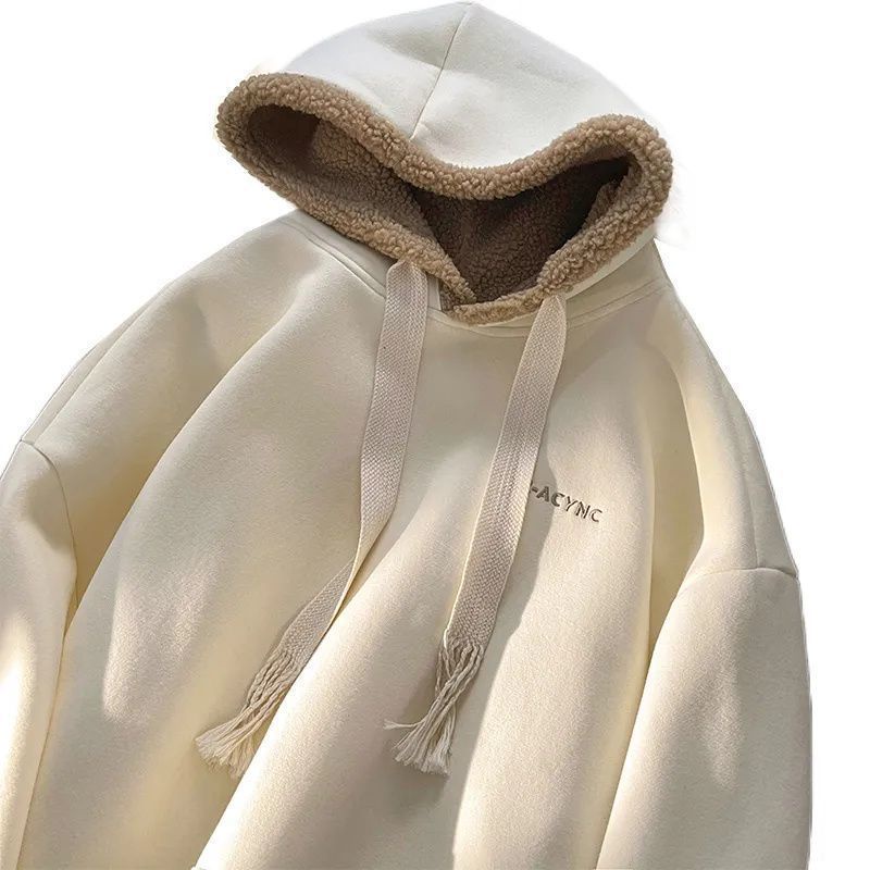 COZOK Áo hoodie COZOK tay dài dáng rộng phong cách thời trang Hàn Quốc