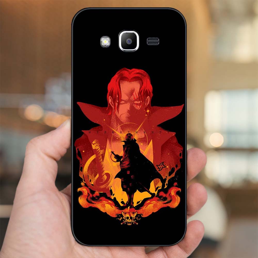 Ốp lưng Samsung J2 Prime, J3 2016, J5 2015 viền đen in hình Shanks One Piece Đảo Hải Tặc