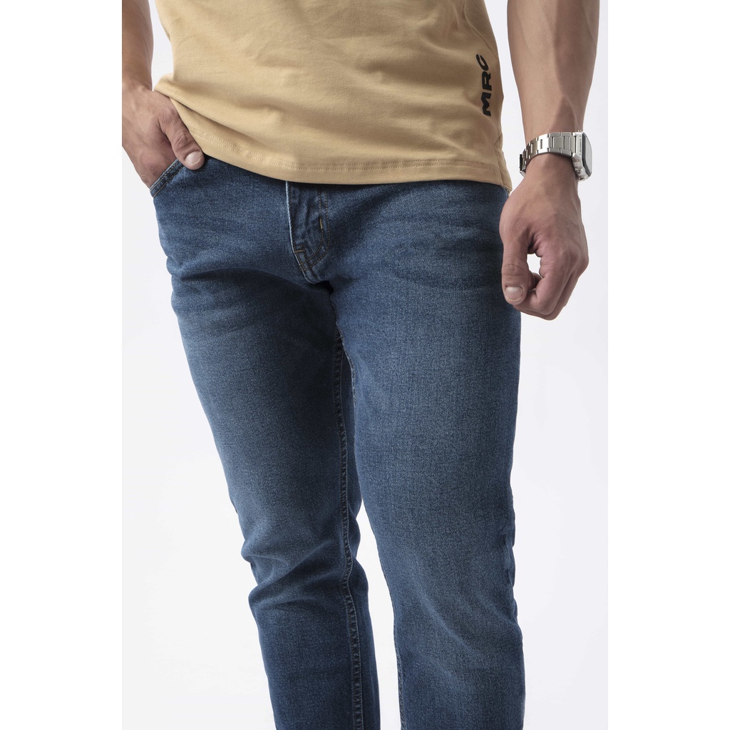 Quần jean nam xanh cao cấp MENFIT 0404 chất denim co giãn nhẹ 2 chiều, chuẩn form, thời trang