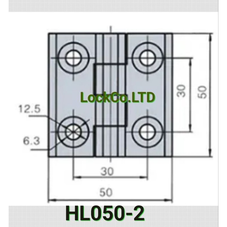 Bản lề HL050-2- Bản lề 4 lỗ- Bản lề tủ điện