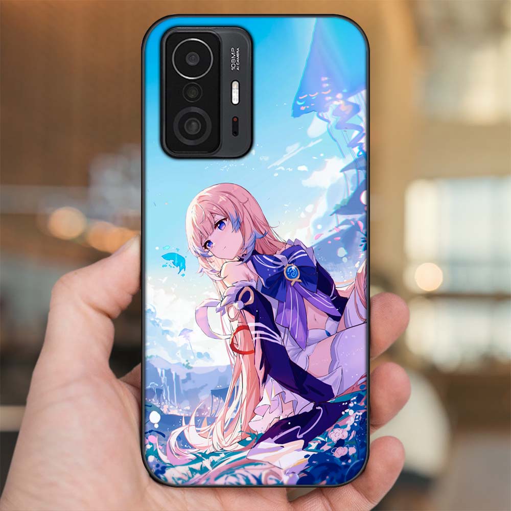Ốp lưng Xiaomi 11T Pro 5G viền đen in hình Sangonomiya Kokomi Genshin Impact