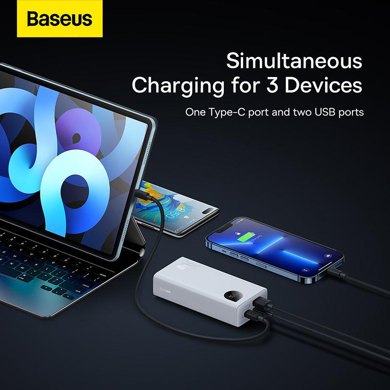 Pin dự phòng sạc nhanh 30W Baseus Adaman 10000/20000mAh cho IP, máy tính bảng, smartphone, bảo hành 12 tháng