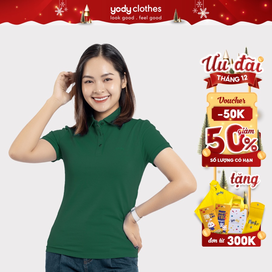 Áo polo nữ YODY vải mềm mát thấm hút nhanh trẻ trung đơn giản nhiều màu APN5434