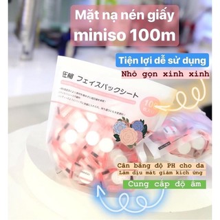 Gói mặt nạ nén 100 viên miniso