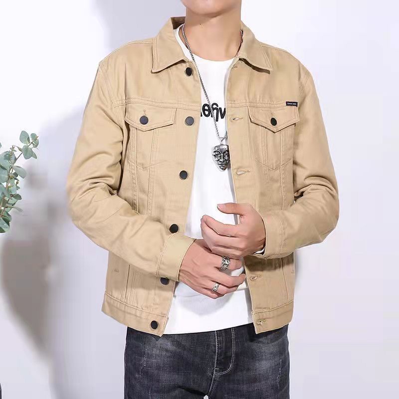 Áo Khoác Denim Dáng Ngắn Phong Cách Hàn Quốc Thời Trang Thu Xuân Dành Cho Nam