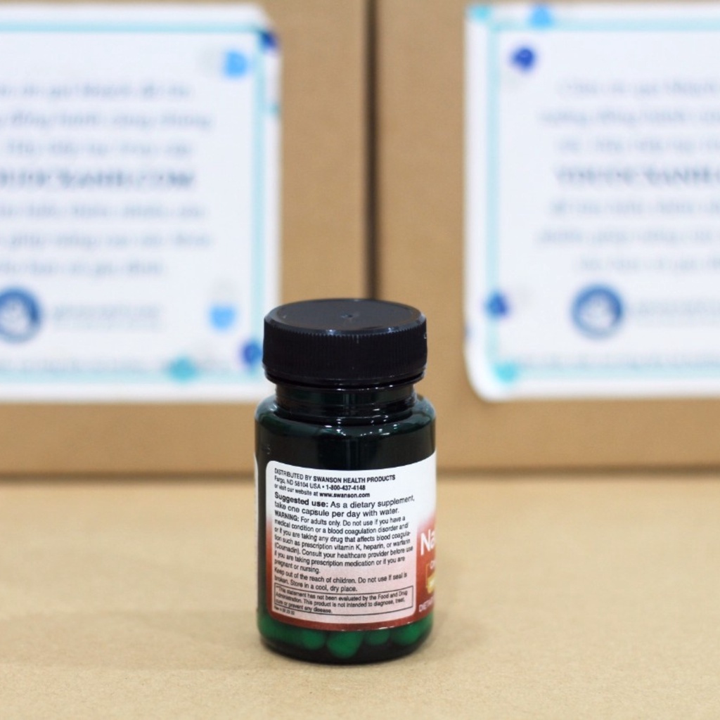 SWANSON NATTOKINASE, 30 viên, 100 - 200 mg, Hỗ trợ lưu thông máu, sức khỏe tim mạch