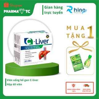 C-Liver, Viên uống thải độc gan, tăng chức năng gan với Cà gai leo, Glutathione - Hộp 60 viên - PharmaOTC