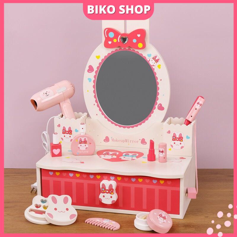 Đồ chơi Bàn trang điểm bệt bằng gỗ cho bé