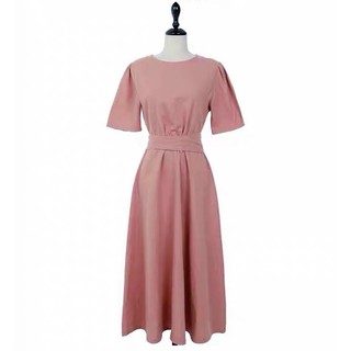 Đầm midi cổ tròn basic 2 màu (kèm hình thật)