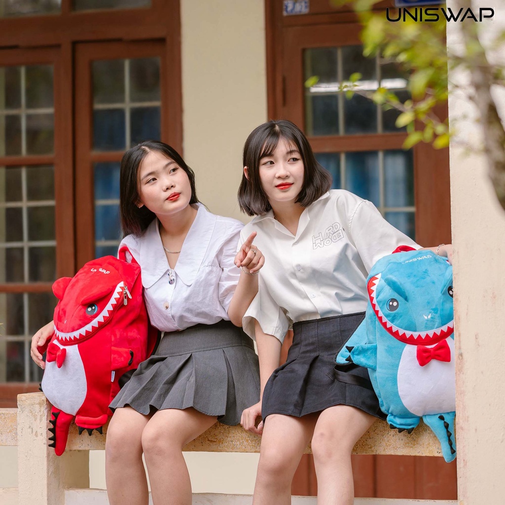 Balo Cá Sấu UNISWAP, mẫu vải nhung mịn 2 lớp chống nước cao cấp chuẩn thương hiệu - hàng như hình nhiều màu