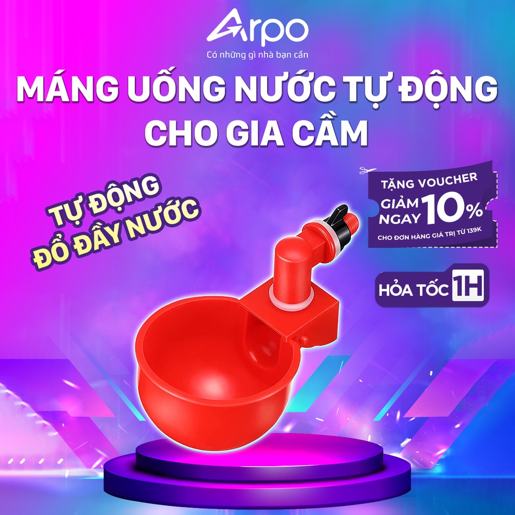 Máng Uống Nước Tự Động Cho Gà, Chim Tự Động Cấp Nước Loại Đẹp Hàng Chất Lượng Cao