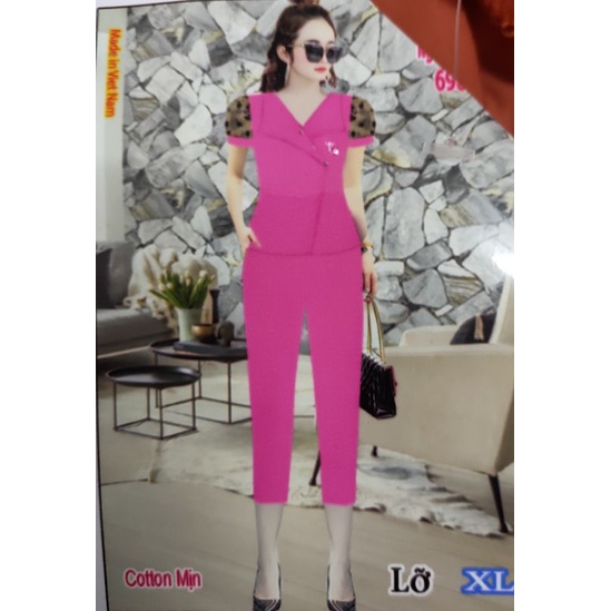 Bộ tay ngắn quần lửng 9 tấc thun cotton mịn (có bigsize)