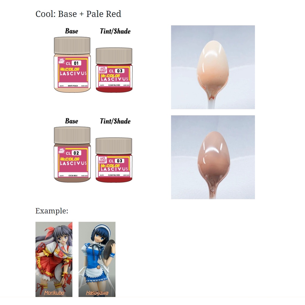 Sơn mô hình màu da figure skin color mr hobby Lascivus CL01 ~ CL09 CL skintones series