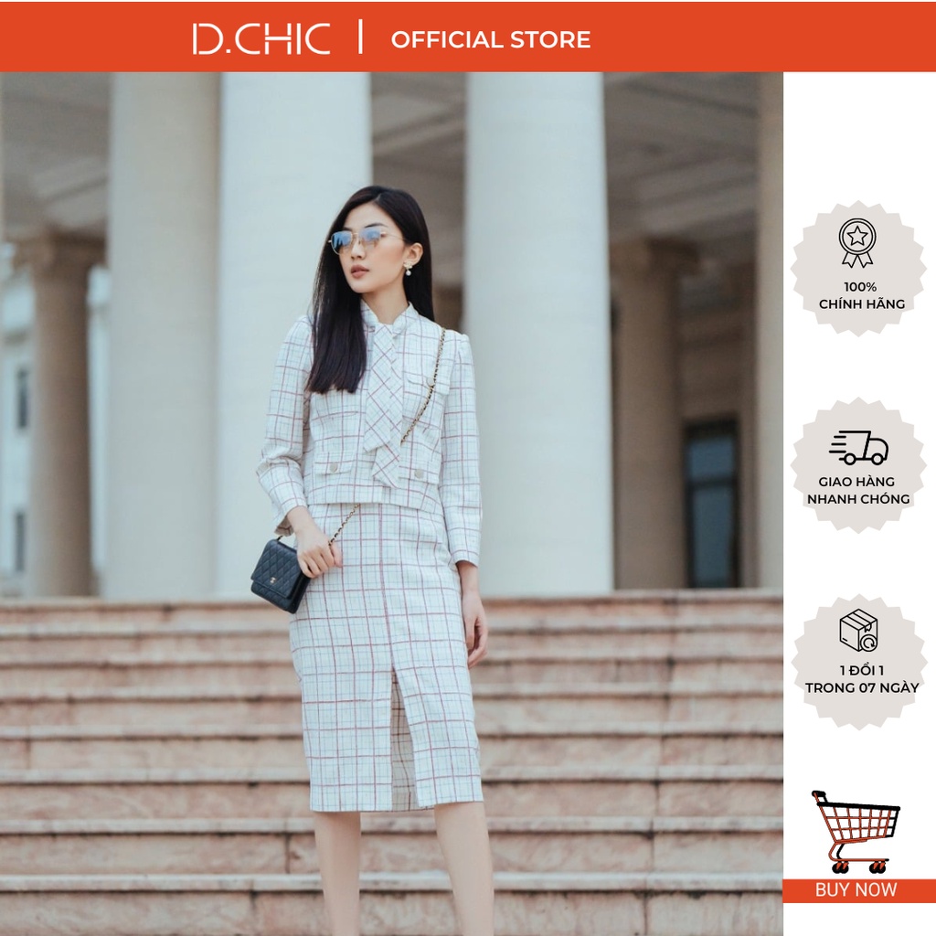 Chân váy bút chì cạp lớn D.CHIC MS: 380520