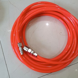 Cuận dây hơi phi 10 và khớp nối japan mầu cam dài 10m.15m.20m