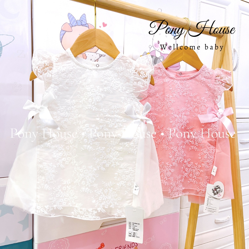 Váy Công Chúa Ren Hoa Nhẹ Nhàng Cho Bé Gái Từ 6 - 18 Tháng