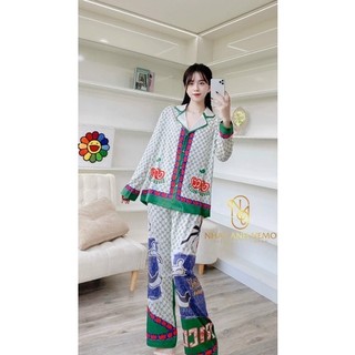 Set đồ ngủ chất lụa xước thiết kế QC chuẩn xịn