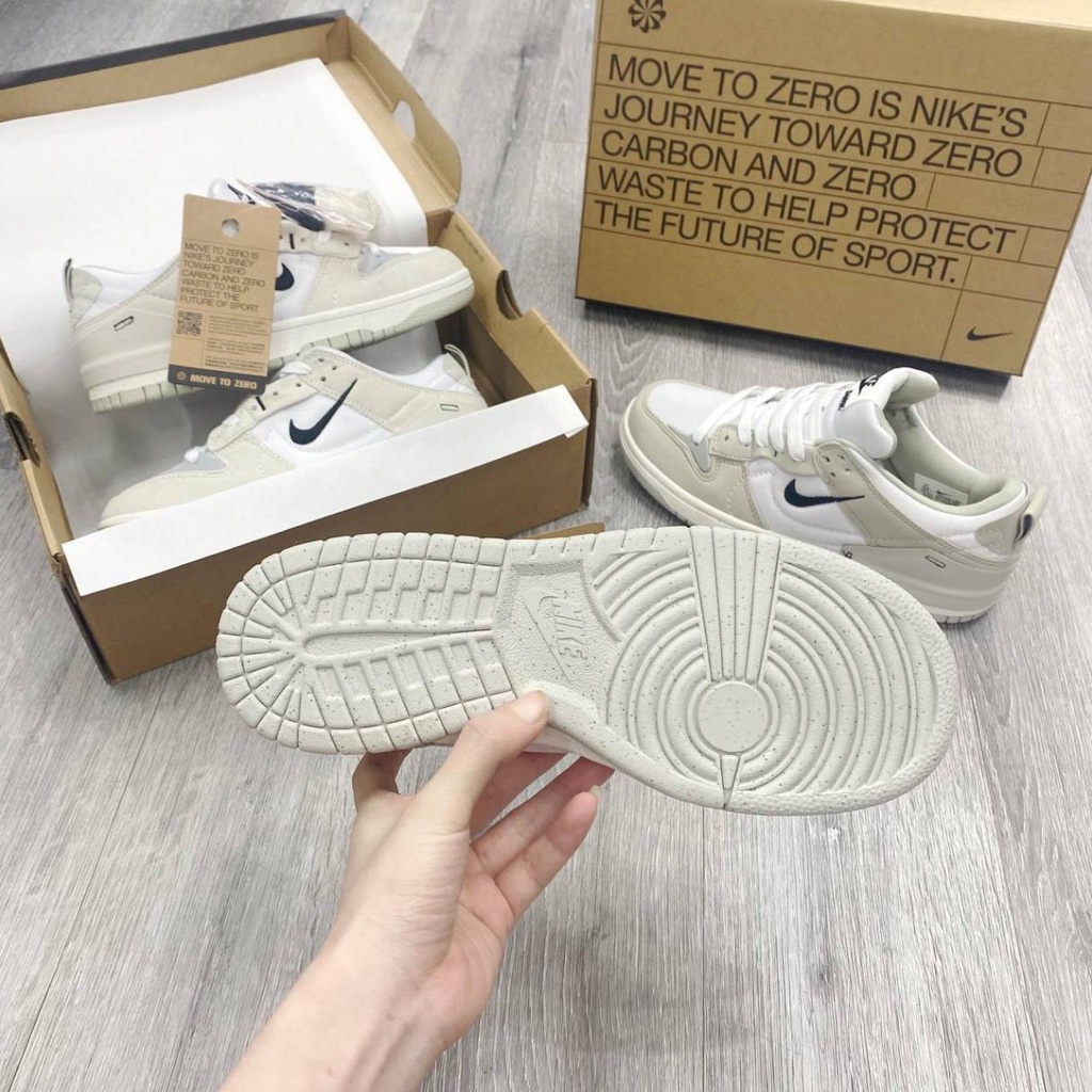 Giày SB Dunk Low Disrupt 2 Pale Ivory Màu Xám Trắng - Bản Cao Cấp Fullbox và Phụ Kiện