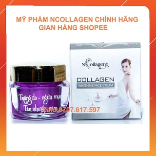 Kem Face Trắng Da giảm mụn mờ thâm nám Ncollagen 25g