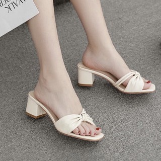 Guốc dép nữ 5 phân nơ rút dây mảnh chéo LT