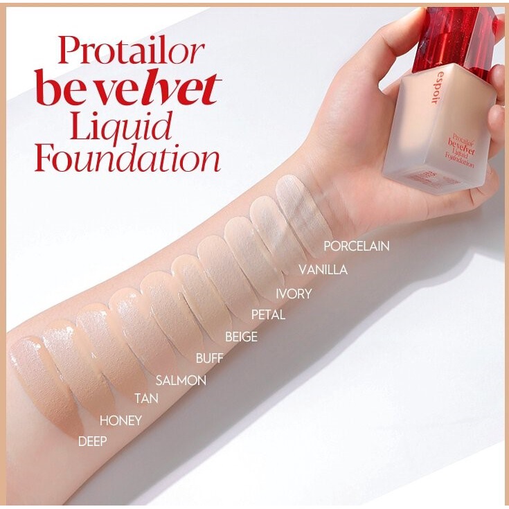 Combo Kem Nền Siêu Che Phủ Espoir Pro Tailor Foundation Be Velvet Và Xịt Khóa Lớp Nền Espoir Full Day Setting Fixer