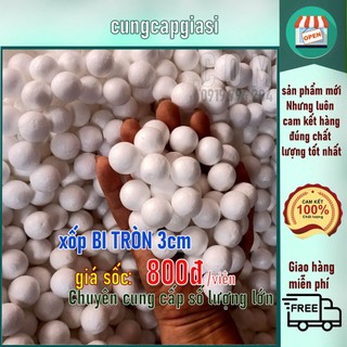 Set 50 xốp tròn 3cm💥rẻ vô địch💥set 50 viên bi tròn bằng xốp. có cung cấp số lượng lớn đủ loại xốp, phụ liệu trang trí